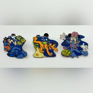 WDW Set of 3 Scuba Diving - 2007 Hidden Mickey Pins / Cast Lanyard Pins